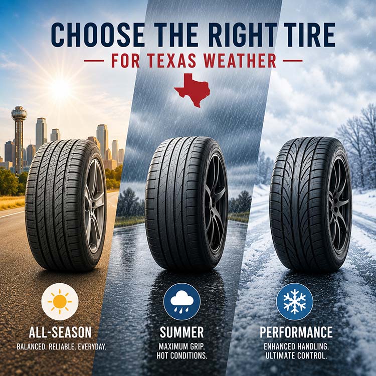 choosing the right tire for Texas weather
